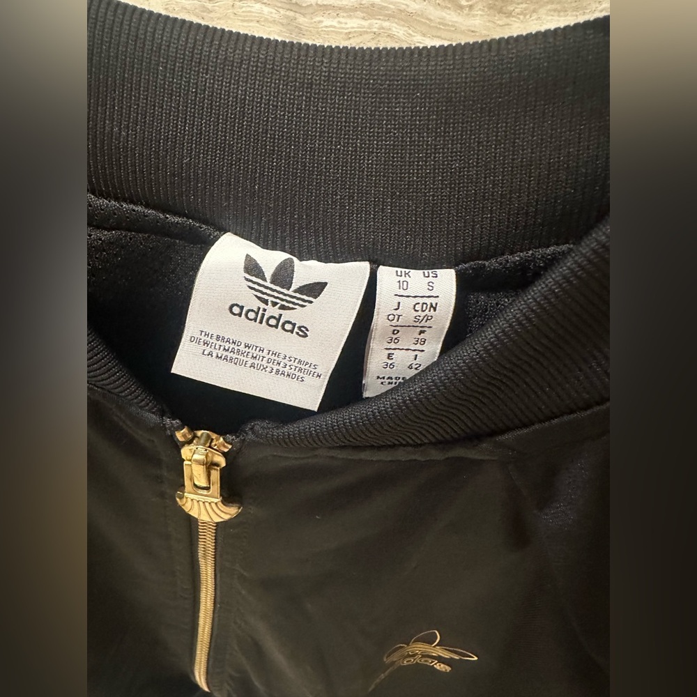 Adidas Women's Black Jacket with Gold Stripes Limited Edition 50th Anniversary - Picture 4 of 5